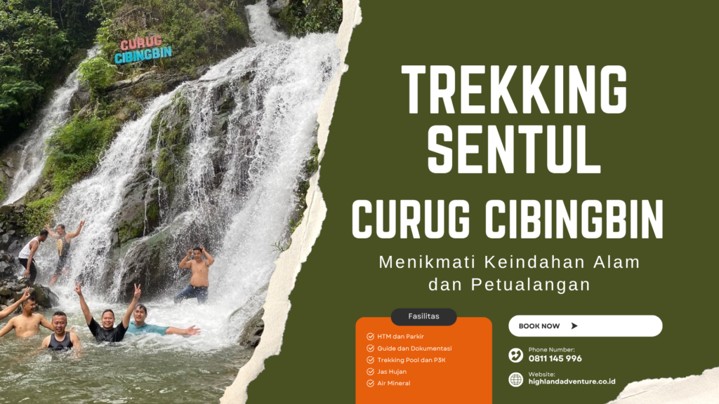 trekking sentul menuju curug cibingbin dengan jalur sawah dan hutan